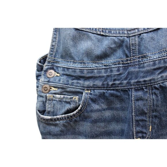 Hollister Denim Overalls Size Small Distressed 100% Cotton Preppy - Picture 7 of 14